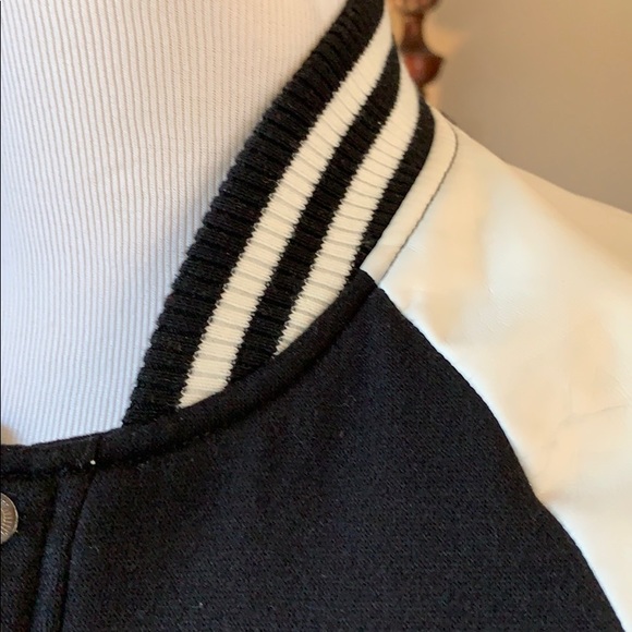 Black and white bomber/letter jacket size small - Picture 4 of 8